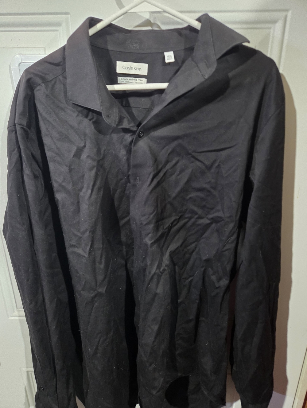 Calvin Klein Men's Black Long Sleeve Dress Shirt